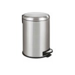 Wenko poubelle salle de bain leman 20l, poubelle  pdale avec frein de chute easy close, acier inox, ...