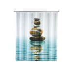 Wenko rideau de douche original meditation, rideau de douche 180x200 cm, lavable en machine et waterproof, ...