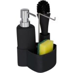 Organiseur pour vier empire wenko distributeur liquide vaisselle 250ml rechargeable, porte ponge, goupillon, ...