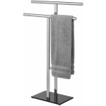 Porte - serviettes sur pied lava wenko accessoires salle de bain, 2 bras en forme de t, pied lest�, acier ...