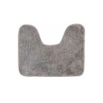 Tapis wc wenko gris 40 x 50 cm antidrapant microfibre polyester tapis de bain tapis wc gris tapis wc ...