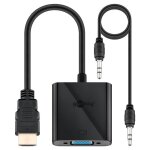 68793 adaptateur de cable de video 0. 1 m vga (d - sub) hdmi type a (standard) noir - goobay
