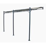 Werka pro - pergola murale en acier poxy 3 x 4 m