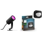 White & color ambiance lily, spot xl 1x15w, extension, noir + d�tecteur de mouvement - philips hue