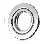 Support de spot encastr led rond v - tac gu10 et gu5. 3 (mr16) couleur chrome avec intensit rglable ...