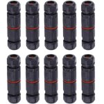 Whpps 10 pi�ces ip68 �tanche connecteur droit bo�te de jonction fil �lectrique c�ble 3 broches connecteur ...