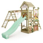 Aire de jeux portique bois disney story avec balan�oire et toboggan maison enfant exterieur avec bac ...