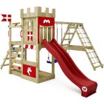 Wickey - aire de jeux portique bois dragonflyer avec balanoire et toboggan maison enfant exterieur avec ...