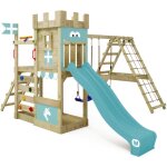 Wickey - aire de jeux portique bois dragonflyer avec balanoire et toboggan maison enfant exterieur avec ...
