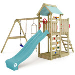 Wickey - aire de jeux portique bois multiflyer avec balançoire et toboggan maison enfant exterieur avec ... Wickey - aire de jeux portique bois multiflyer avec balançoire et toboggan maison enfant exterieur avec ...