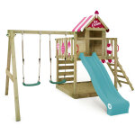 Wickey - aire de jeux portique bois smart candy avec balançoire et toboggan cabane enfant exterieur avec ... Wickey - aire de jeux portique bois smart candy avec balançoire et toboggan cabane enfant exterieur avec ...