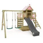 Wickey - aire de jeux portique bois smart candy avec balançoire et toboggan cabane enfant exterieur avec ... Wickey - aire de jeux portique bois smart candy avec balançoire et toboggan cabane enfant exterieur avec ...