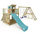 Aire de jeux portique bois smart surf avec balançoire et toboggan cabane enfant exterieur avec bac à ... Aire de jeux portique bois smart surf avec balançoire et toboggan cabane enfant exterieur avec bac à ...