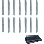 Ancrage au sol ancrage poteau solidlock - set de ancrages pour aire de jeux & portique balanoire avec ...