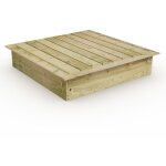 Bac à sable king kong avec imprégné couvercle bois, oite à sable, bac à sable bois - 145x145 cm - wickey ... Bac à sable king kong avec imprégné couvercle bois, oite à sable, bac à sable bois - 145x145 cm - wickey ...