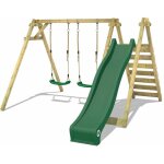 Wickey - portique balanoire aire de jeux smart swift avec toboggan - vert