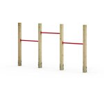 Wickey - turnreck fit tumble 403 - barre de gymnastique triple avec barres horizontales, 90 - 140 cm, ...