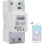 Wifi compteur d'�nergie monophas� rail din compteur �lectrique num�rique ac 5(65) a 90 - 250v wattmetre ...