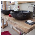 Plan pour vasques en teck massif 150 cm, forme libre - shark