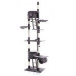 Wiltec - arbre à chat xxl - 240 - 260 cm de hauteur plafond réglable - design avec Échelles - meuble ... Wiltec - arbre à chat xxl - 240 - 260 cm de hauteur plafond réglable - design avec Échelles - meuble ...