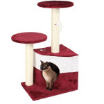 Wiltec - arbre à chat - 71 cm de haut - avec niche et perchoirs - meuble grattage félin peluche - couleur ... Wiltec - arbre à chat - 71 cm de haut - avec niche et perchoirs - meuble grattage félin peluche - couleur ...