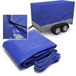 Wiltec - b�che de protection ext�rieure bleue 2090x1140x880 mm pour remorque fermeture � glissi�re courroie ...