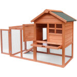 Wiltec - clapier ? 1220 x 630 x 920 mm ? 2 étages ? toit bitumé ? bois sapin ? avec rampe, enclos et ... Wiltec - clapier ? 1220 x 630 x 920 mm ? 2 étages ? toit bitumé ? bois sapin ? avec rampe, enclos et ...