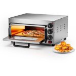 Wiltec - four  pizza lectrique 2000 w ? 570 x 560 x 280 mm ? avec pierre rfractaire alimentaire en ...
