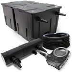 Wiltec - kit complet: cbf - 350b filtre de bassin jusqu'� 60000 l biologique, neo10000 supereco pompe ...