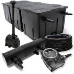 Wiltec kit complet: cbf - 350c filtre de bassin jusqu'� 90000 l, neo10000 pompe de filtration 10000l ...