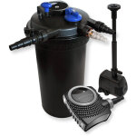 Wiltec - kit complet: cpf - 15000 filtre de bassin à pression jusqu'à 30000 l avec 18 watt uv - c lampe ... Wiltec - kit complet: cpf - 15000 filtre de bassin à pression jusqu'à 30000 l avec 18 watt uv - c lampe ...