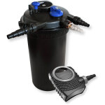 Wiltec kit complet: cpf - 15000 filtre de bassin � pression jusqu?� 30000 l avec 18 watt uv - c lampe ...