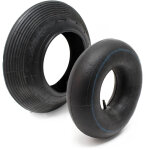 Wiltec - pneu de brouette avec chambre � air 4. 00 - 8 ? 400 x 100 mm ? valve droite ? capacit� de charge ...