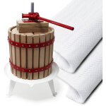 Wiltec kit presse � fruits avec 3 torchons ? 370 x 370 x 700 mm ? capacit� 18 l ? avec panier en h�tre ...