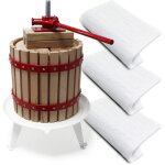 Wiltec - kit presse  fruits avec 3 torchons ? 270 x 270 x 590 mm ? capacit 30 l ? avec panier en htre ...