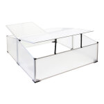 Wiltec - serre de jardin double ? 100x120x40 cm ? en aluminium ? 3 battants toit ouvrable et blocable ...