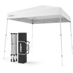 Wiltec tonnelle de jardin pliante tanche ? 2, 5 x 2, 5 x 2, 7 m ? couleur blanche ? avec fermeture centrale ...