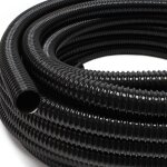 Wiltec tuyau d'aspiration noir ? 10 m /  50 mm (2 ) / 435 g / m ? avec spirale de renforcement ? tube ...