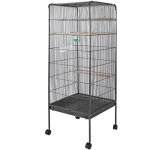 Wiltec - volire pour oiseaux xl 146 x 54 x 54 cm cage petits oiseaux & perruches avec perchoir espace ...