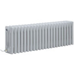 Hudson reed - windsor - radiateur �lectrique style fonte r�tro horizontal quatre rangs - blanc - 30 cm ...
