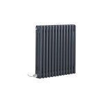 Hudson reed - windsor - radiateur �lectrique style fonte r�tro horizontal triple rang - anthracite - ...