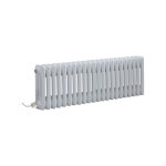 Hudson reed - windsor - radiateur �lectrique style fonte r�tro horizontal triple rang - blanc - 30 cm ...