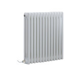 Hudson reed - windsor - radiateur �lectrique style fonte r�tro horizontal triple rang - blanc - 60 cm ...