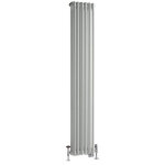 Hudson reed - windsor - radiateur mixte style fonte rtro vertical double rang et robinets thermostatiques ...