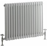 Hudson reed - windsor - radiateur rtro horizontal blanc  colonnes - 60cm x 78. 5cm