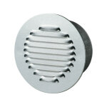 Winflex ventilation - grille aration ronde 125mm 83cm2 - alu poli blanc + anti - insecte - winflex