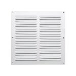 Winflex ventilation - grille aration carre 2 ranges 250mm 135cm2 - alu blanc + anti - insecte - winflex ...