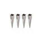Winox - support pied de poteau 9 x 9 x 75 cm ( 9x9 ) � enfoncer galvanis� � chaud lot de 4