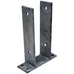 Support u  fixer pour poteau 7x7 cm