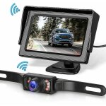 Crea - wireless backup camera system kit for car / truck / van / pickup / motorhome 4. 3`` monitor rear ...